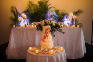 wedding cake at baha mar wedding reception